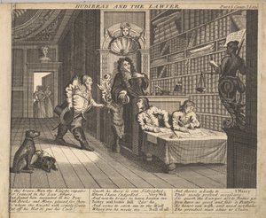 Hudibras and the Lawyer Plate 12: Illustrationer till Samuel Butlers Hudibras, 1725-30. av Unbekannt