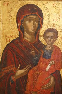 Ikon : Sta Mary Hodigitria (1500-talet), Berat, Albanie av Unbekannt