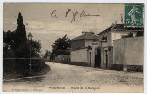 Ile de France, Val de Marne (94), Villecresnes: Garenne road - Vykort daterat 1909 av Unbekannt
