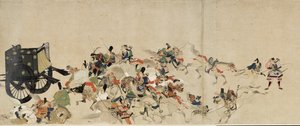 Illustrerad berättelse om Heiji-inbördeskriget Det kejserliga besöket i Rokuhara 3-rullen, 1200-talet av Unbekannt