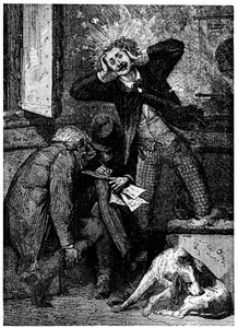 Illustration från Från jorden till månen av Jules Verne, 1865 av Unbekannt