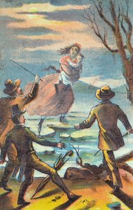 Illustration från en affisch som annonserar en teateruppsättning av Uncle Tom