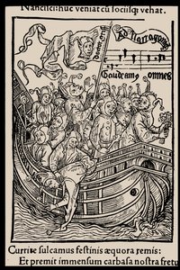 Illustration till boken Ship of Fools av Sebastian Brant, 1497. av Unbekannt