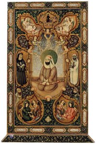 Imam Ali Ali ibn Abi Talib med sina söner Hasan och Husayn, 1871. av Unbekannt