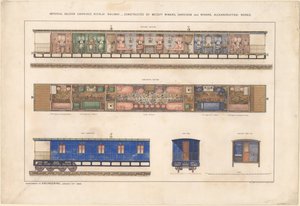 Kejserlig salongsvagn, Nikolajevskijjärnvägen, 1868 av Unbekannt