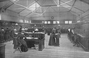 I Post Office Central Telephone Exchange, City of London, c1903 1903 av Unbekannt