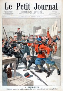 Incident mellan tyska trupper och brittiska hjälpsoldater, Tientsin, Kina, 1901 av Unbekannt