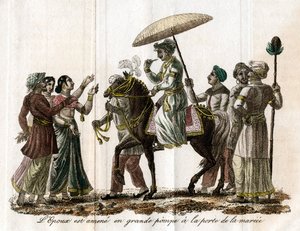 Indisk bröllopståg, c1800-talet av Unbekannt