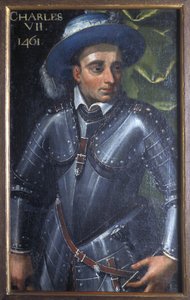 Indre et Loire N* 172 - Chateau de Loches - Porträtt av Karl VII - 1600-talet av Unbekannt
