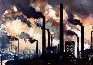Industriell förorening, Sheffield, Yorkshire, c1925 av Unbekannt