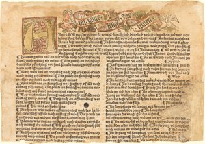 Initial A och en nyårsönska, 1483. av Unbekannt