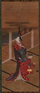 Interior: A Yujo and an Attendant Heating Water, Edo period, 1615-1868. av Unbekannt