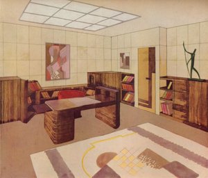 Interiör designad och utförd av DIM Decoration Interieure Moderne, c1930 av Unbekannt