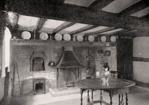 Interiör av Anne Hathaways Cottage, Stratford-upon-Avon, Warwickshire, England, 1924-1926 av Unbekannt