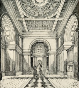 Interiör av Ayot St. Lawrence Church, Hertfordshire, 1938 av Unbekannt