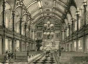 Interiör av St. Andrews Church, c1872. av Unbekannt