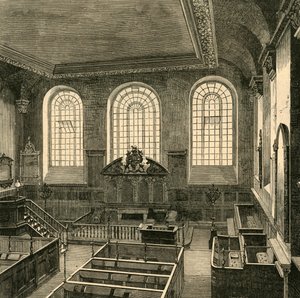 Interiör av St. Michaels, Wood Street, 1876, 1897. av Unbekannt