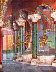 Interiör av kyrkan S. Sophia, Istanbul, Turkiet, 1933-1934 av Unbekannt