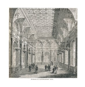 Interiör av Clothworkers Hall, 1878 av Unbekannt
