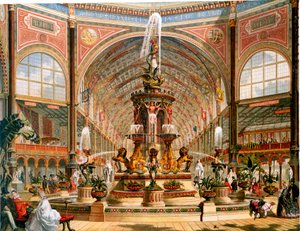 Interiör av Crystal Palace under den internationella utställningen, 1862 av Unbekannt