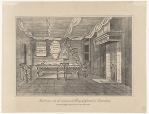 Interiör av tsar Peters hus i Zaandam, 1697, mitten av 1800-talet av Unbekannt