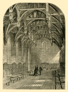 Interiör av den stora salen, Lambeth Palace, 1800, c1878. av Unbekannt
