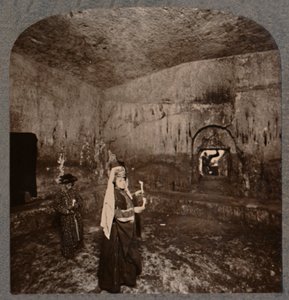 Interiör av kungarnas gravar på vägen till Nablus, c1900 av Unbekannt