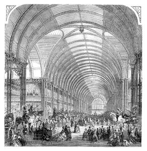 Interiörvy av Manchester-utställningen, 1857 sent 1800-tal av Unbekannt