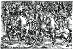 Intervju mellan Franciskus I och Henrik VIII, på gulddukens fält, 1520, 1870 av Unbekannt