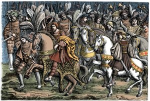 Intervju mellan Franciskus I och Henrik VIII, på gulddukens fält, 1520, 1870. av Unbekannt