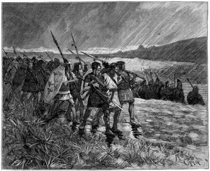 Invasion av alanerna eller visigoterna, Gallien, tidigt 500-tal 1882-1884 av Unbekannt