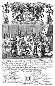 Inbjudan till ett möte i Guldsmedskompaniet, 1707, 1894 av Unbekannt
