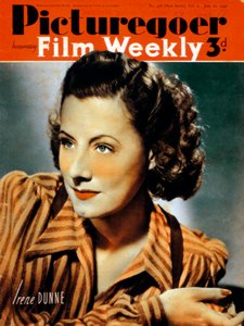 Irene Dunne 1898-1990, amerikansk skådespelerska, 1940 av Unbekannt
