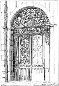 Iron Gates All Souls, Oxford, 1899 av Unbekannt