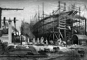 Järnskepp, Mrs Samudas gård, Isle of Dogs, London, c1880 av Unbekannt