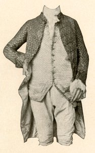 Jacka och väst bärs av Robert Livingston, från Clermont Manor, New York, c1720, 1937. av Unbekannt