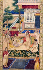 Jahangir och prins Khurram med Nur Jahan, c1624-1625 av Unbekannt