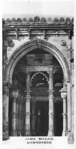 Gama-moskén, Ahmedabad, Gujarat, Indien, ca 1925 av Unbekannt