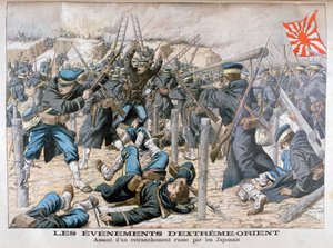 Japansk attack mot en rysk förskansning, rysk-japanska kriget, 1904 av Unbekannt