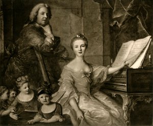 Jean-Marc Nattier och hans familj, 1730-1762, 1903. av Unbekannt