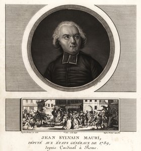 Jean-Sylvain Mauri eller Jean-Sifrein Maury (1746-1817), fransk kardinal, ärkebiskop och biskop av Montefiascone av Unbekannt