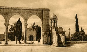 Jerusalem - Moskén Al-Aqsa, c1918-c1939. av Unbekannt