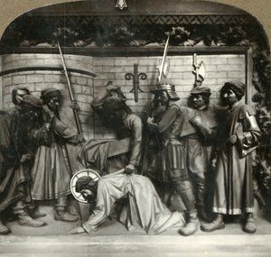Jesus faller andra gången under tyngden av korset, c1920-talet. av Unbekannt