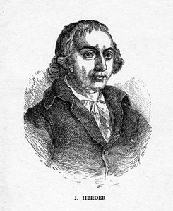Johann Gottfried von Herder, tysk poet, kritiker, teolog och filosof, 1800-talet av Unbekannt
