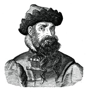 Johann Gutenberg, tysk metallarbetare och uppfinnare, 1500-talet, 1870 av Unbekannt