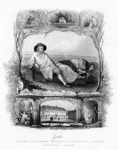 Johann Wolfgang von Goethe, tysk poet, dramatiker och vetenskapsman, 1800-talet av Unbekannt