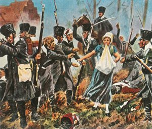 Johanna Stegen vid striderna i Lüneburg, 2 april 1813, 1936. av Unbekannt