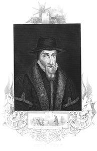 John Foxe, engelsk martyrolog från 1500-talet, c1880 av Unbekannt
