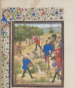John II Comnenus, bysantinsk kejsare vid jakten. Miniatyr från Historia av William av Tyrus, 1460-talet av Unbekannt