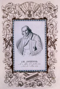 Joseph-Marie Jacquard, uppfinnare av Jacquardvävstolen, c1850 av Unbekannt